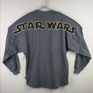 Disney Star Wars Spirit Jersey Gray Adult Unisex Extra Small *FLAWED*